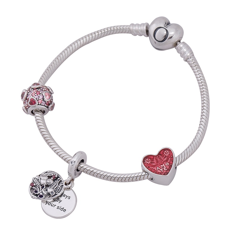 PANDORA 潘多拉 女款 倾国爱恋系列满载爱意手链 DIY套装