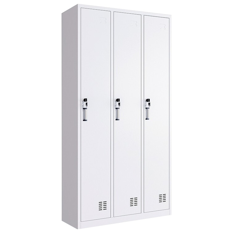 慧采云 办公家具优质钢制常规三门办公柜铁皮柜更衣柜柜子收纳柜储物柜900*420*1800mm