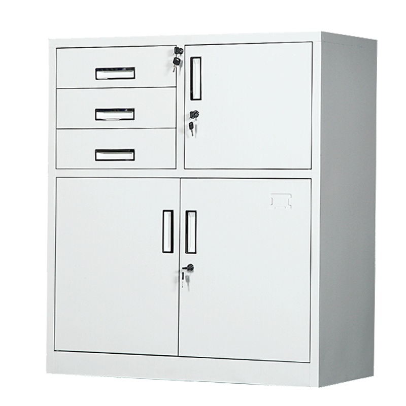 瑞丰杰-偏3斗文件柜矮柜内保偏三斗档案柜资料柜铁皮柜G19