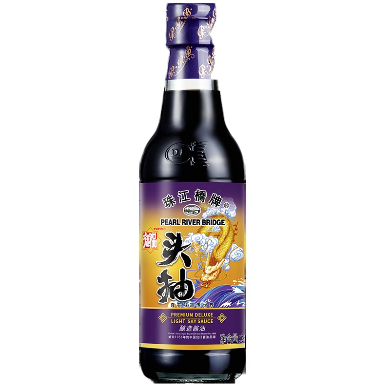 珠江桥牌 特级御品头抽生抽300ml*2 家用黄豆酿造酱油小瓶装调味品 广东老字号