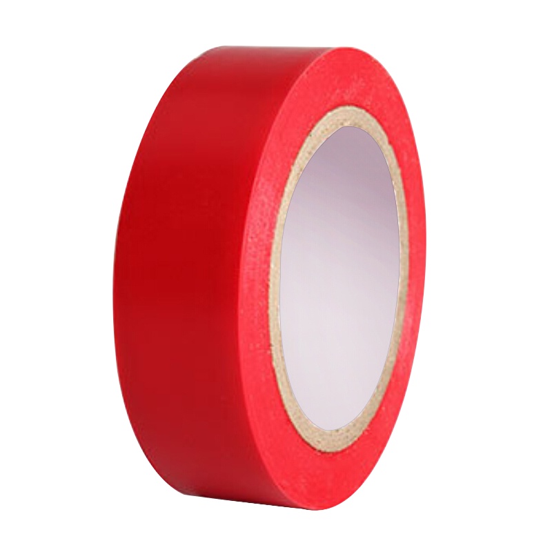 海斯迪克 HKFH09 电工胶带 汽修家装无铅阻燃 电气绝缘胶带 彩色PVC电工胶布 红色/10卷