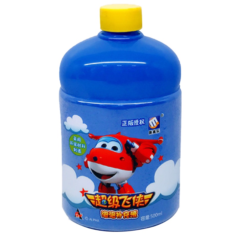 麦巧适(MAQUCC) 泡泡水补充液无毒儿童七彩泡泡液补充装泡泡机专用非浓缩液大瓶装 500ml