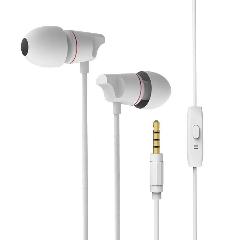 赛歌图H21手机耳机入耳式平板电脑耳麦重低音立体声线控耳塞 白色 3.5 接口