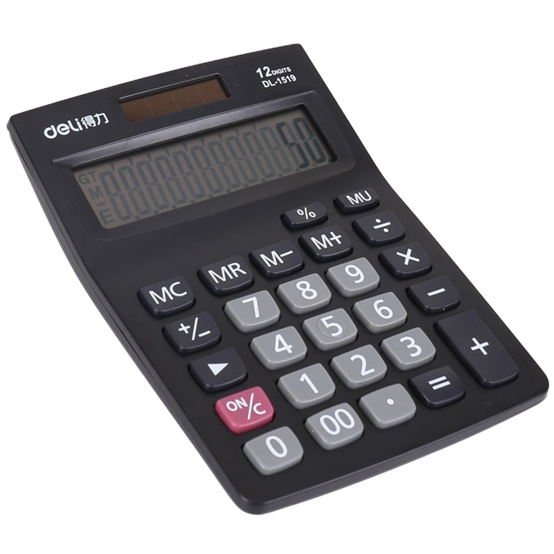 得力(deli)1519A桌面计算器(黑)(台)