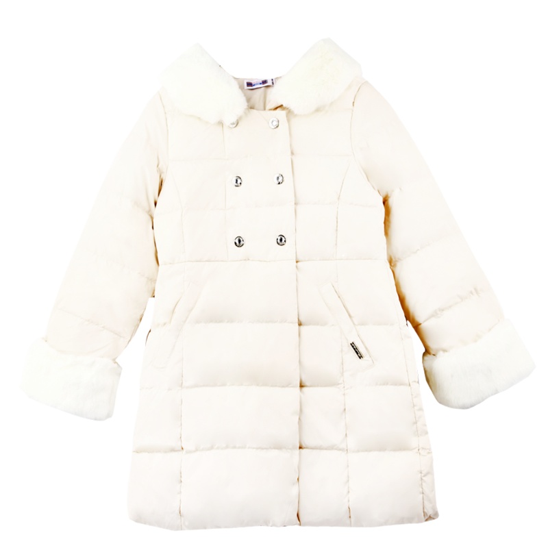 铅笔俱乐部童装2019冬季新款女童羽绒服中大童羽绒外套儿童连帽服