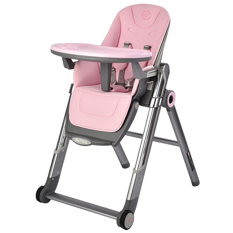 elittile宝宝餐椅儿童餐座椅多功能可折叠家用吃饭椅子坚固可啃咬 四点支撑婴儿餐桌椅zing