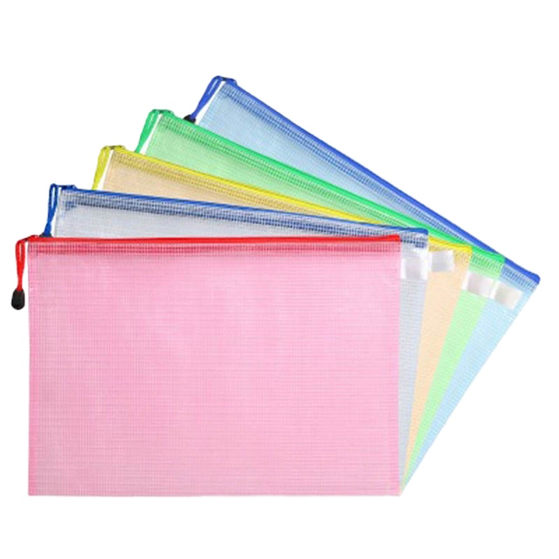 康百 定制B4网格拉链袋资料袋 37*25 10个装