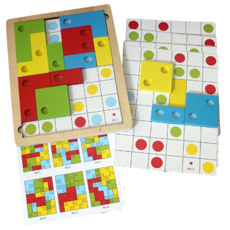 儿童逻辑思维训练俄罗斯方块拼图智扣幼儿园玩具3-4-6-7岁小孩