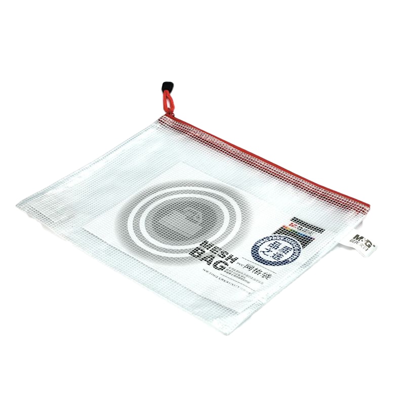 晨光 ADM94506(340*240mm) A4网格拉链袋 pvc资料袋 颜色随机