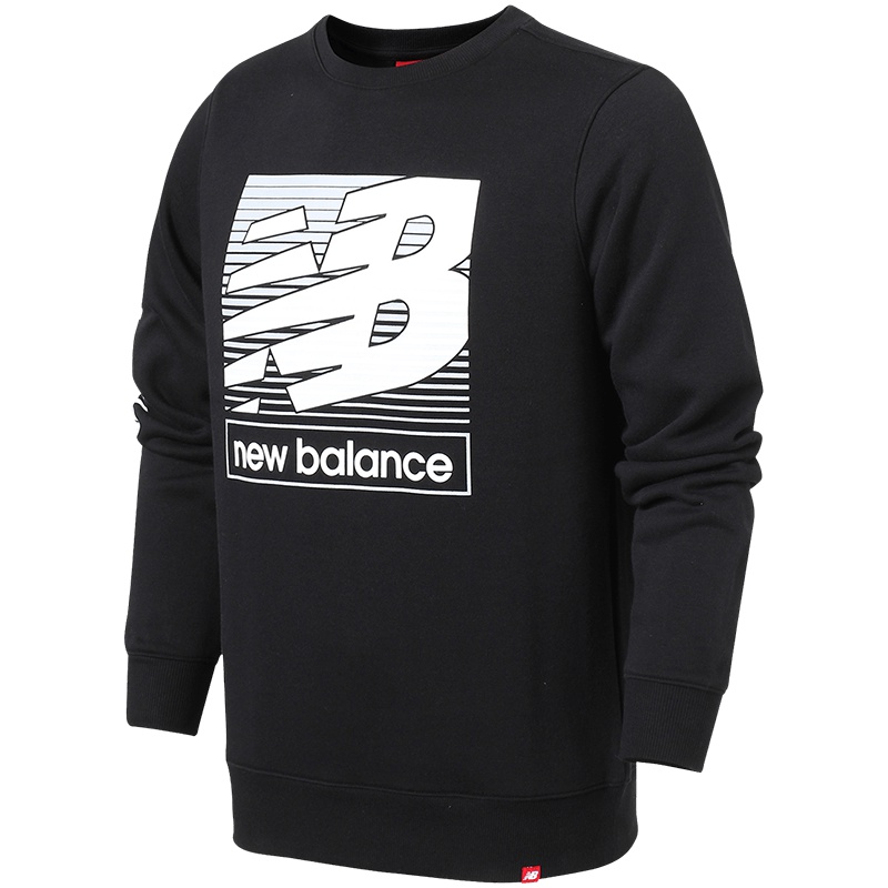 【自营】New Balance/NB男装秋冬运动休闲长袖T恤AMT73505 L AMT73505-BK黑色