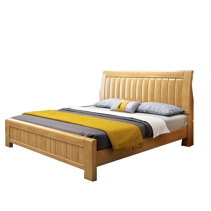瑞丰杰-1.2米实木单人床宿舍床2000X1200mm原木色胡桃色C13