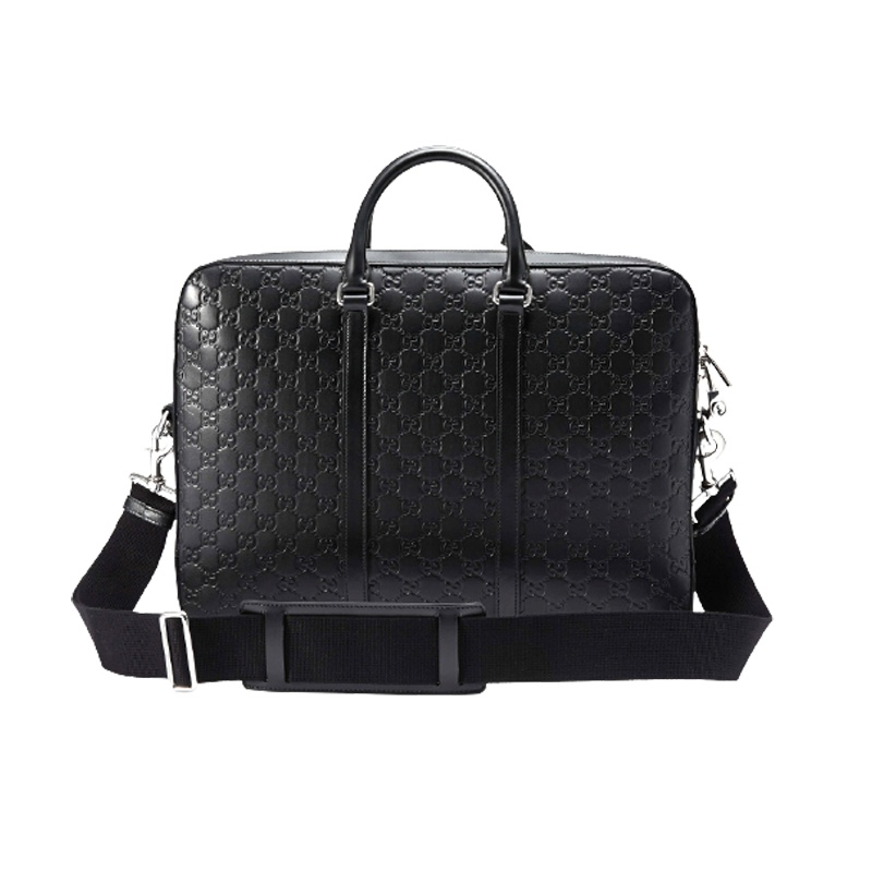 GUCCI 古驰 黑色双G印花商务手提单肩包男款 428041 CWCBN 1000