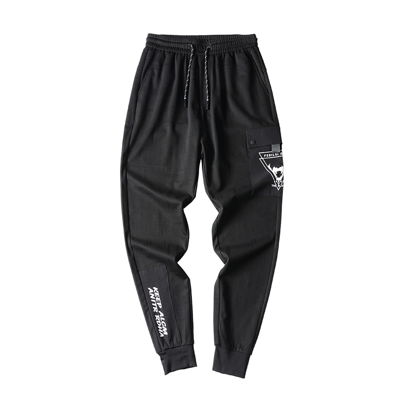 庄吉 2019春秋男士抽绳弹力修身小脚裤韩版潮流休闲九分裤JU-CH-085