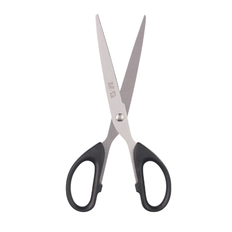 晨光(M&G)文具黑色160mm经典办公剪刀 学生手工剪纸刀 普惠型家用剪子 2把装ASSN2248