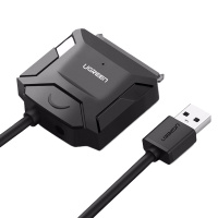 绿联 USB3.0转SATA转换器 笔记本电脑2.5/3.5英寸硬盘连接器数据转接线台式机易驱线 USB3.0常规款