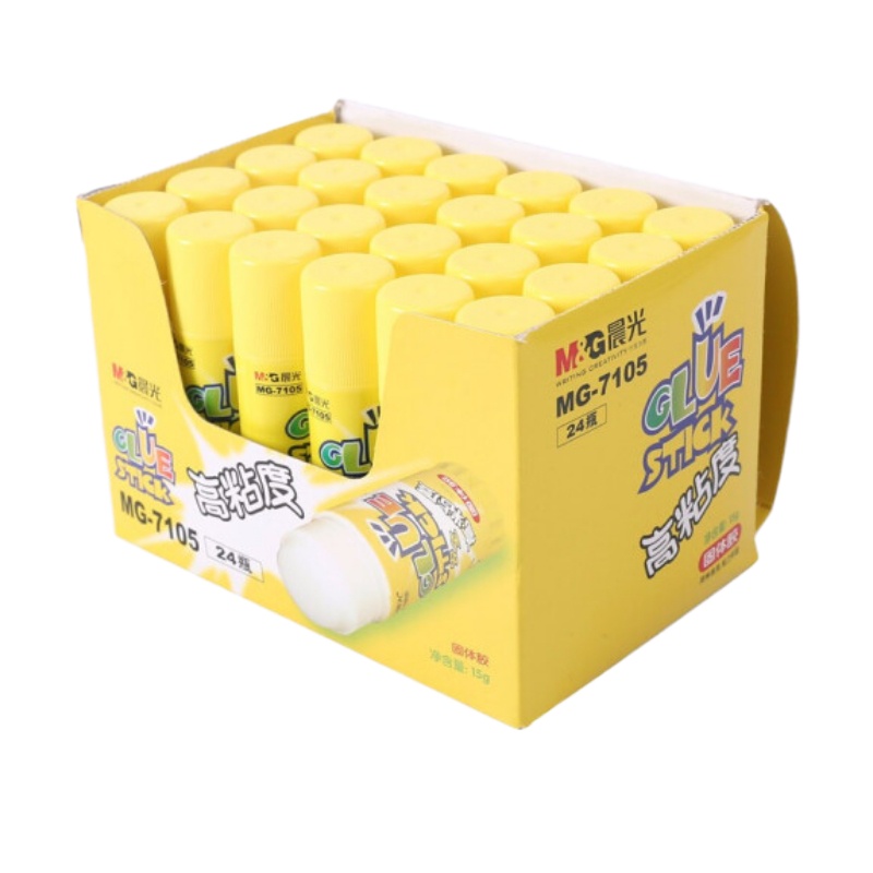 晨光 LH 高粘度固体胶 便携顺滑强黏性手工固体胶棒 15g 24支装 15g*24支 1盒装