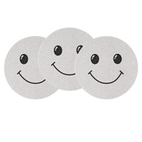 火豹引磁片导航车载手机支架配件贴片磁力磁铁磁吸汽车黏贴式铁片 直径4cm-银色笑脸(3片装)手机座