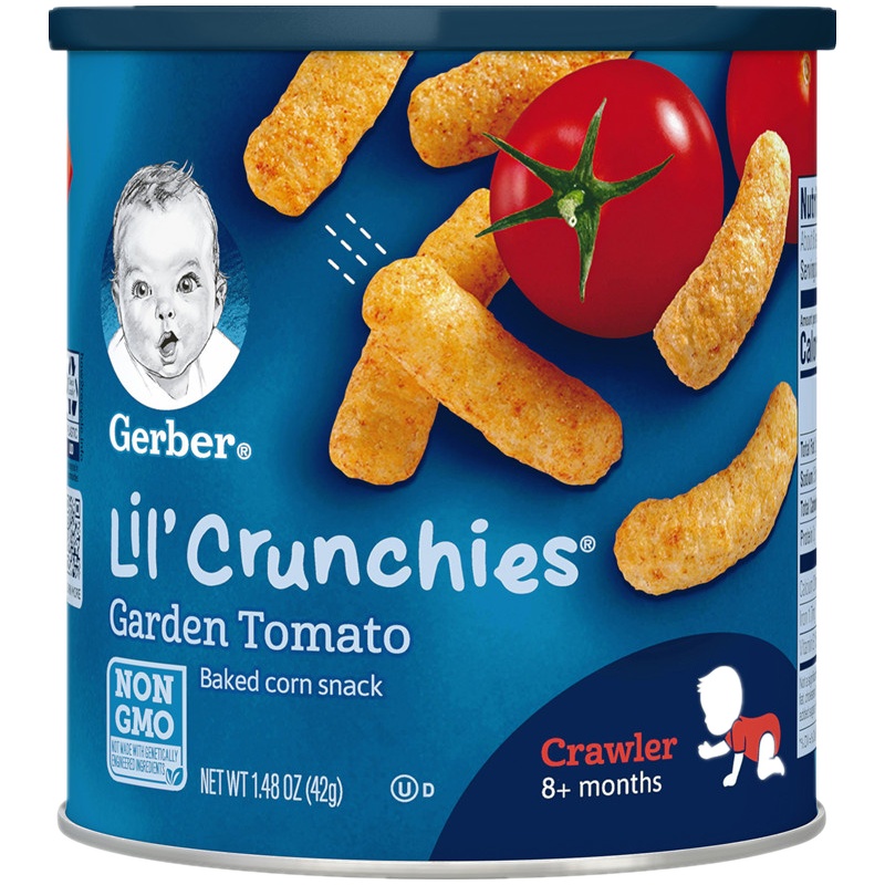 嘉宝(Gerber)花园番茄味42g泡芙嘉宝 泡芙嘉宝零食宝宝零食 儿童零食(美国原装进口)
