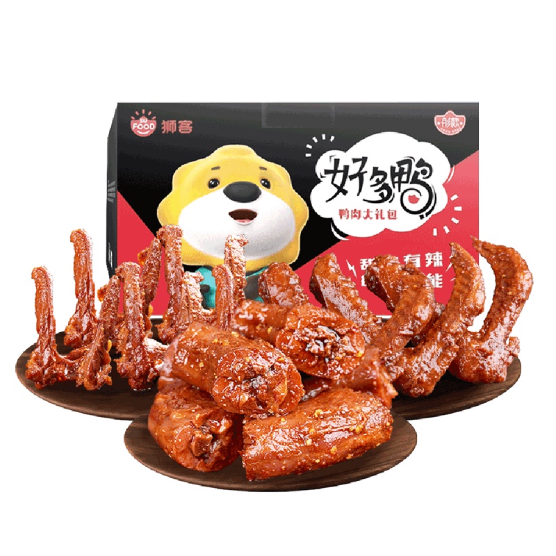 狮客[苏宁自主品牌]甜辣鸭肉组合1000g