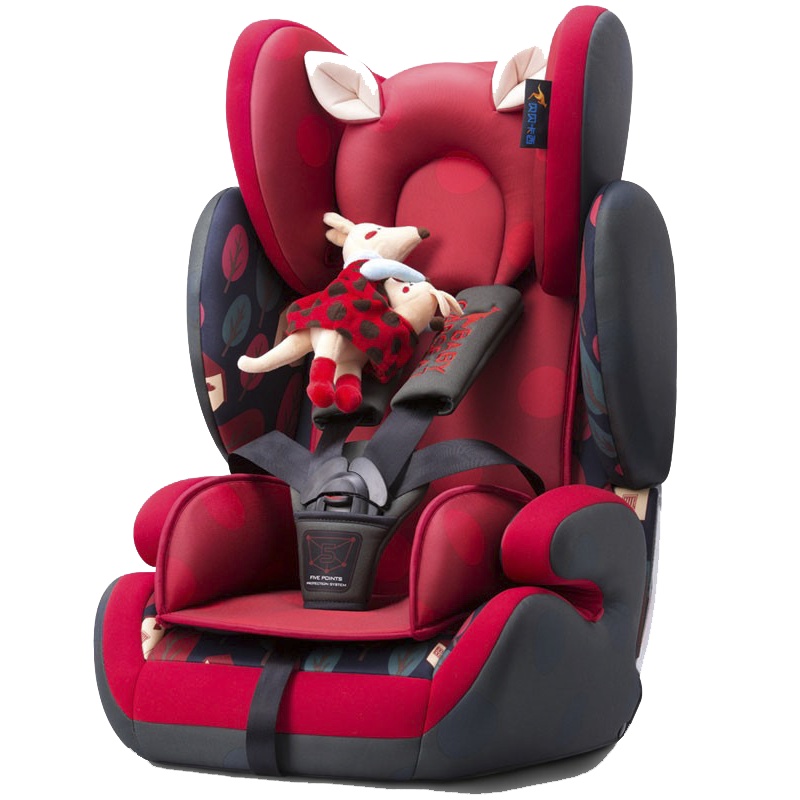 贝贝卡西安全座椅9月-12岁儿童安全座椅3C认证汽车车用婴儿车载宝宝座椅LB509 静谧丛林