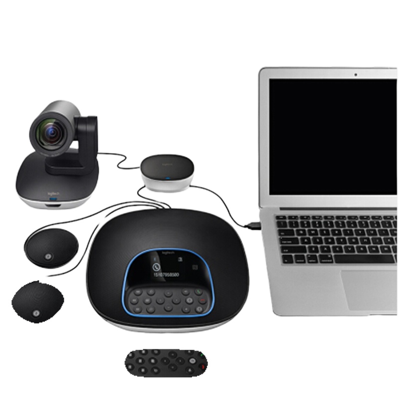 罗技商务高清视频会议摄像头 CC3500e(含全向麦克风及STMP100拓展麦)