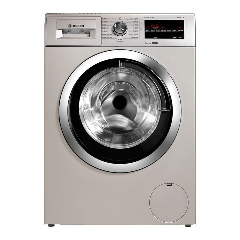 博世(BOSCH)WDG284691W 8公斤 洗烘一体机 全自动变频滚筒洗衣机 洗干一体 热风除菌 高温筒清洁