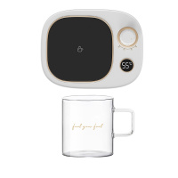 冇心暖杯垫定时恒温杯垫加热水杯牛奶保暖家用USB摆设品装饰品自加热器Q42-暖棉白