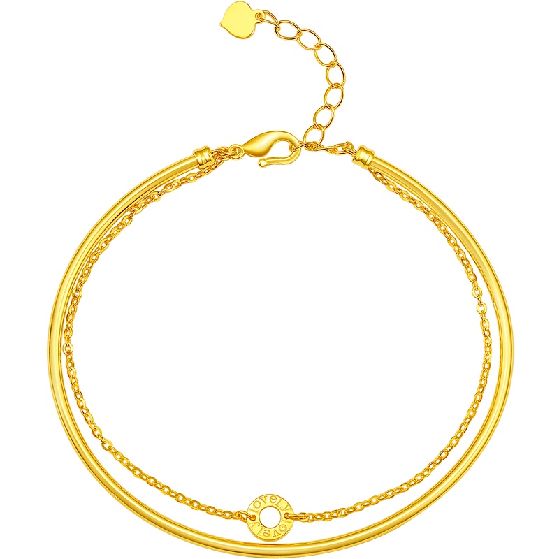 周大生足金极光金系列素金手镯