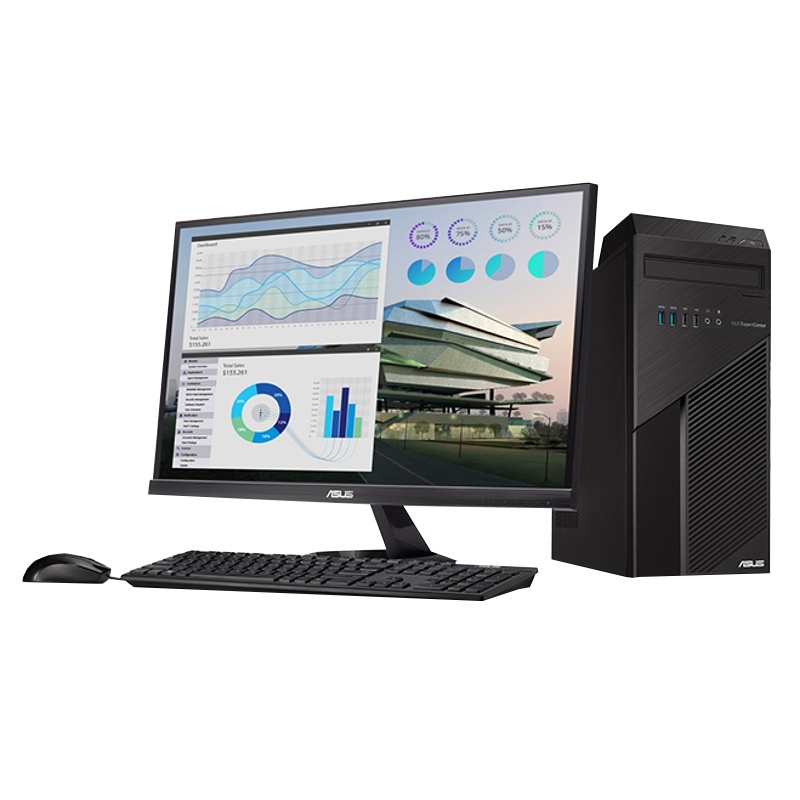 华硕(ASUS)商用台式机 D500TA I5-10400 8G 256G 集显 WIN10 21.5英寸