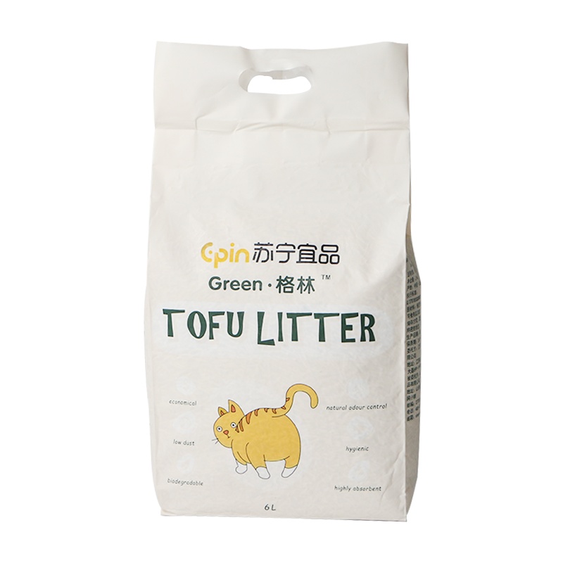 苏宁宜品×Green·格林联名豆腐猫砂除臭结团原味猫砂2.4kg*1袋装