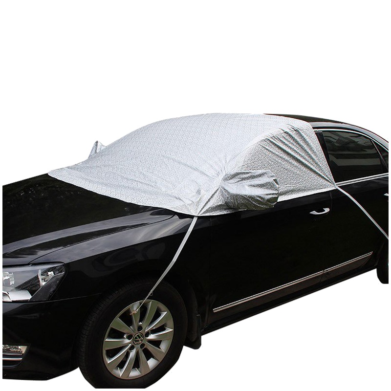 逸卡YIKA 半车衣车罩 遮阳挡 半身雪挡 汽车罩 铝膜薄款 S号轿车款
