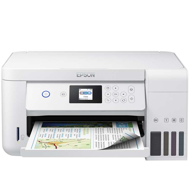 爱普生(EPSON)墨仓式L4166 (优雅白)/4168/4163/4169墨仓式彩色喷墨照片打印机多功能复印扫描一体机家用小型学生作业手机无线wifi 连供L4166标配