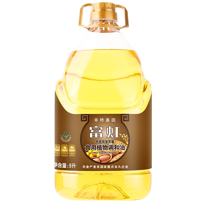 富虹油品 食用植物调和油5L 非转基因 添加花生油大豆油