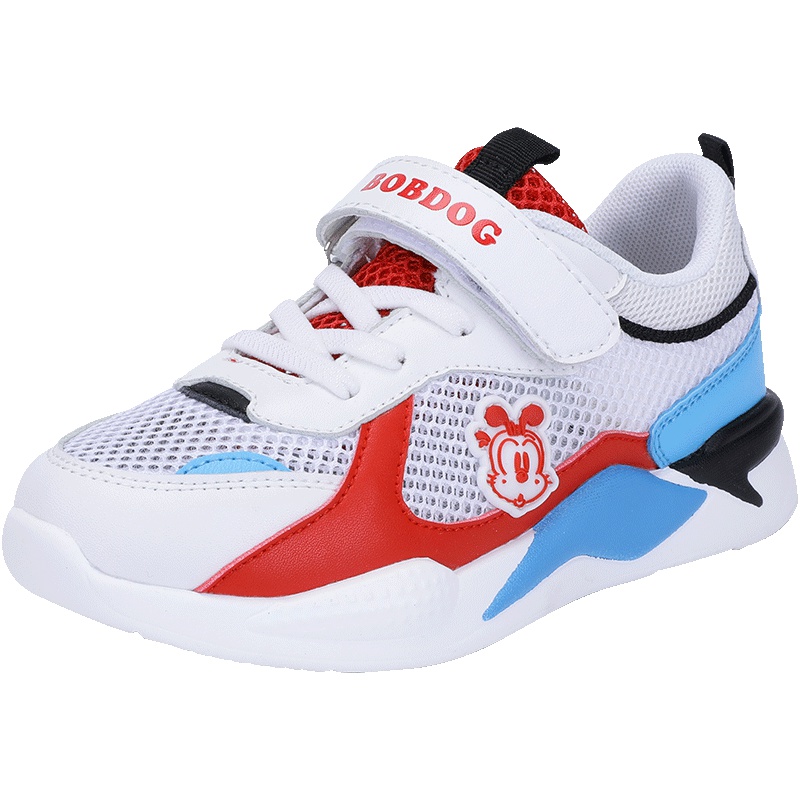 巴布豆童鞋男童鞋子2019夏季透气网面儿童单网鞋运动鞋男