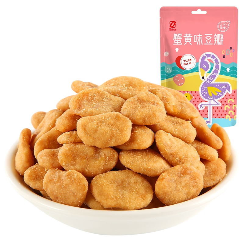 真心 蟹黄蚕豆瓣 100g*1袋 酱汁牛肉味蚕豆坚果零食小吃XT