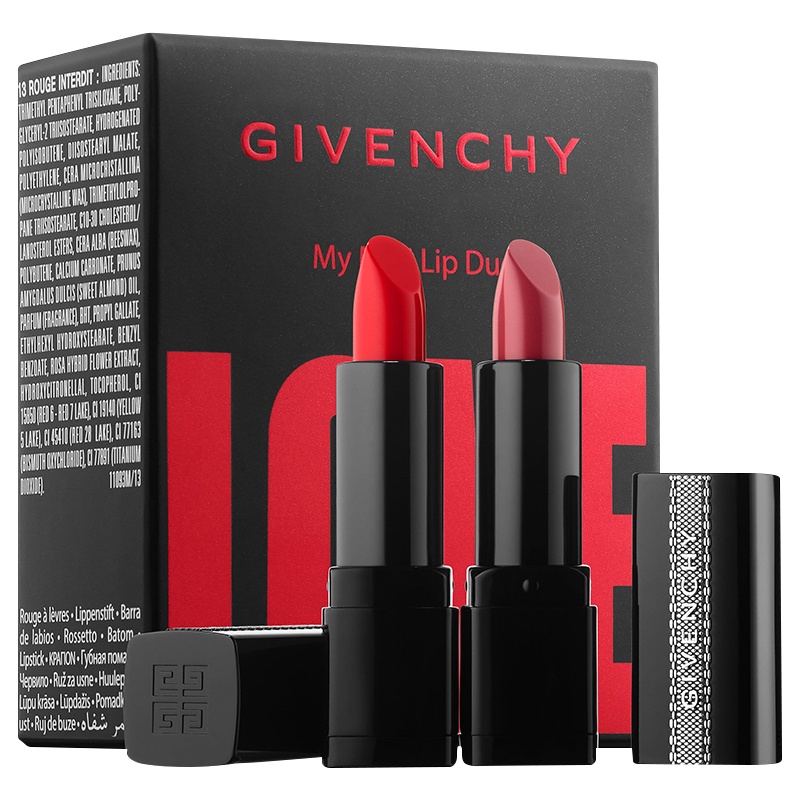 GIVENCHY 纪梵希 香吻诱惑润色修护美唇膏精巧版两色限量套装组 彩妆套装