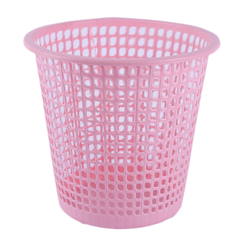 中南家用镂空垃圾桶客厅卧室简约无盖大号垃圾筒厨房卫生间塑料纸篓三色随机