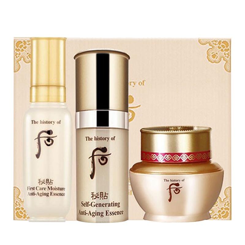 后Whoo清颜顺精华液三件套24ml小样 清颜精华8ml+秘贴精华8ml+自润面霜8ml