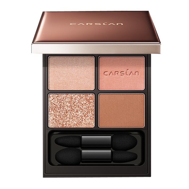 卡姿兰(CARSLAN) 大眼睛活力四色眼影 01 #比心蜜桃 6.5g(粉质丝滑 轻盈上色)