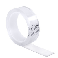 得力(deli)30mm*3m纳米强力无痕魔力胶带 WSRY 双面固定爬墙贴随手贴 透明家用车用无痕双面胶 33601