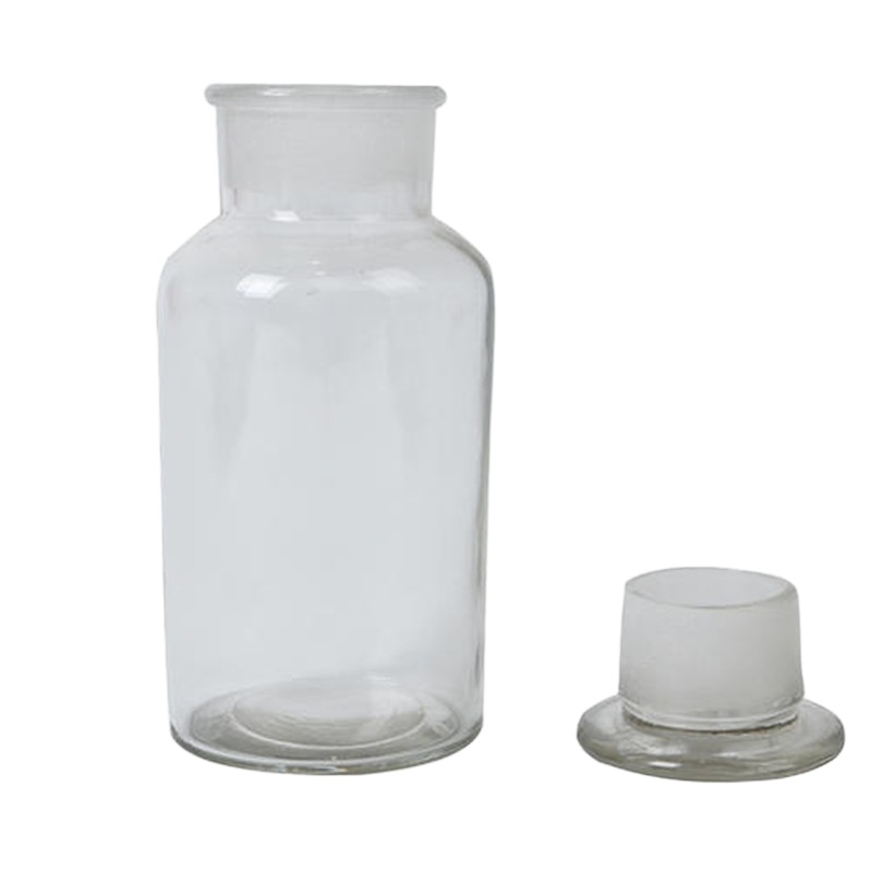 善妮欧德(suniode)广口瓶试剂瓶白色透明磨砂口玻璃瓶泡药瓶5000ml磨口瓶 gk