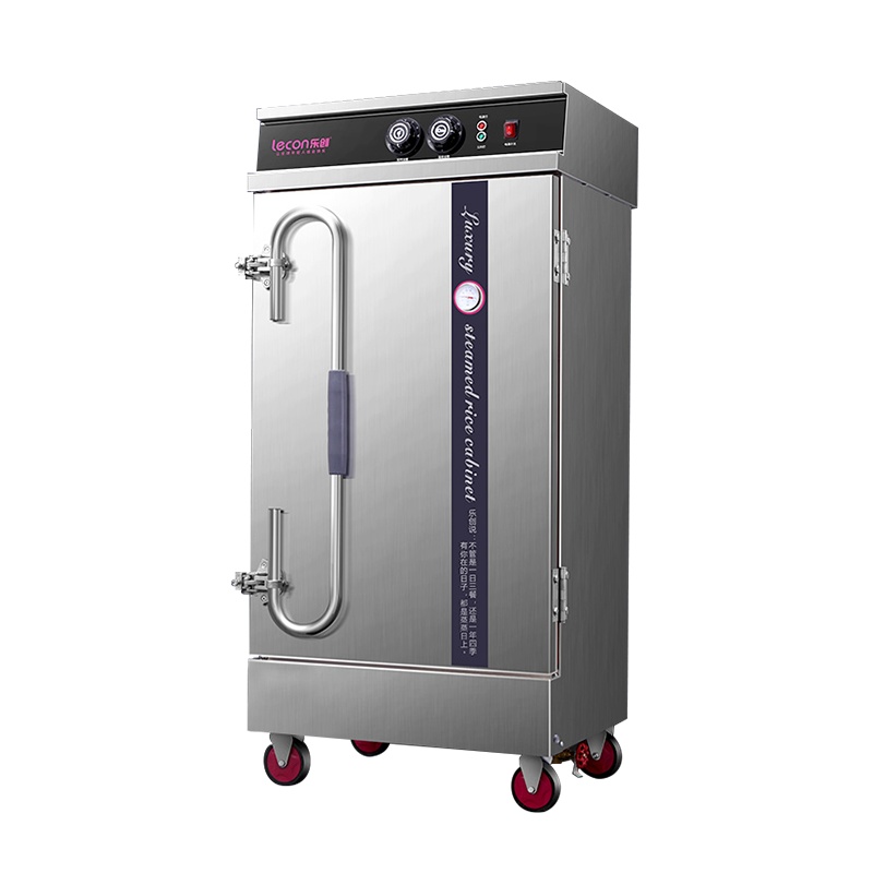 乐创(lecon) 商用蒸饭机 LC-ZFG10 顶部定时控温10盘商用全自动蒸饭柜米饭电蒸箱 380V食堂蒸饭车蒸饭机