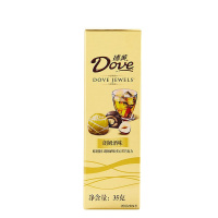 德芙（Dove） 尊慕原粒榛仁朗姆酒味夹心黑巧克力35g/盒装 休闲 零食