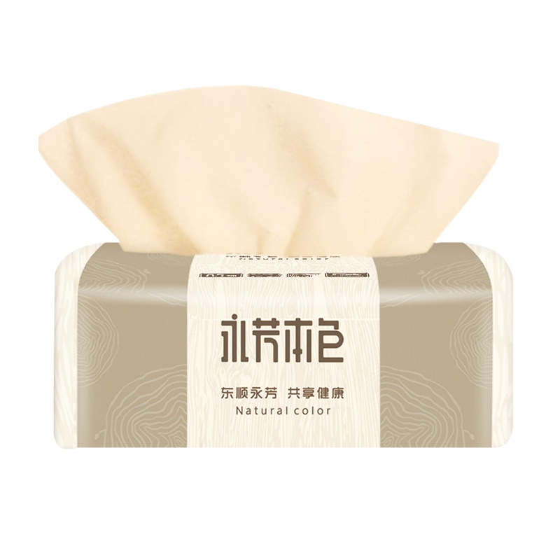 顺清柔本色抽纸3层85抽*3包面巾纸巾餐巾纸卫生纸家庭装