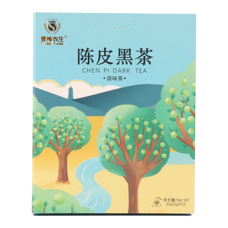 壹梅农庄陈皮黑茶 新会天马5年陈皮粒，湖南安化黑茶三角茶包3g*1包