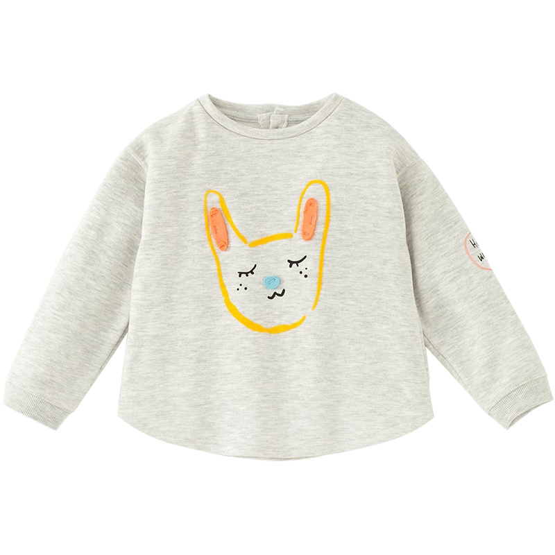 咕噜日记春秋款女童活力雀斑小兔全棉卫衣czwy909