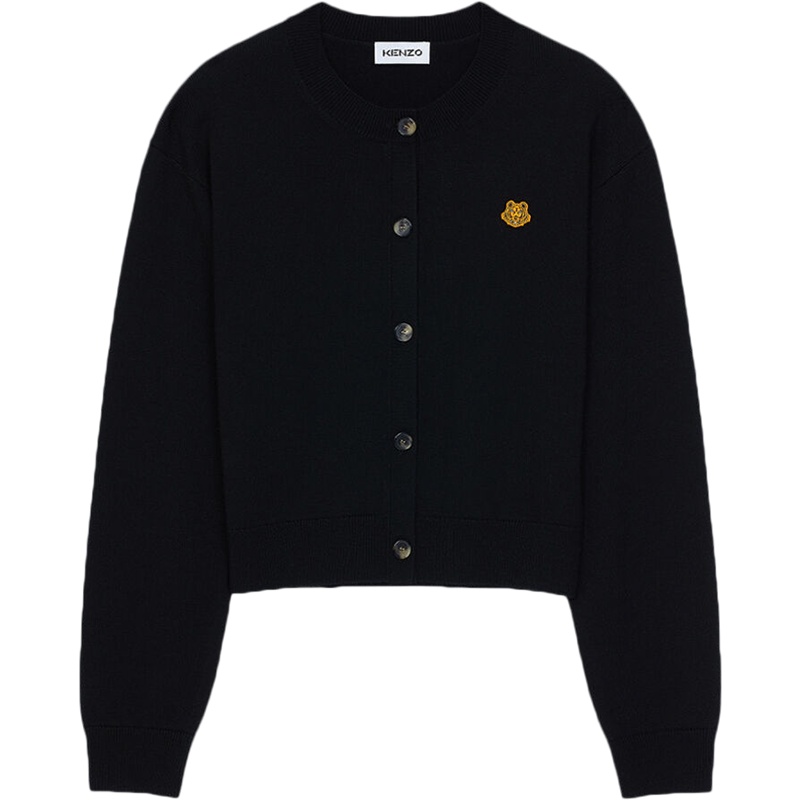 高田贤三 KENZO 女士羊毛圆领长袖针织开衫羊毛衫毛衣FB6 2CA635 3TA