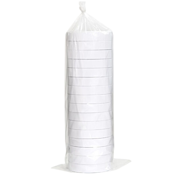 得力(deli)30402棉纸双面胶带手工双面 18mm x10y(9.1米)16卷-筒