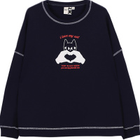 a02新款时尚减龄个性卡通印花宽松显瘦卫衣女DTU5BA021KT