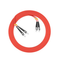 千天(QANTOP)光纤跳线 电信级光纤熔接收发器尾纤 光端机适用 ST-FC多模双芯- QT-GXTX198